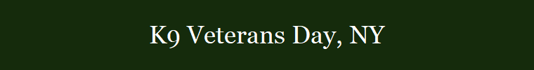 K9 Veterans Day, NY